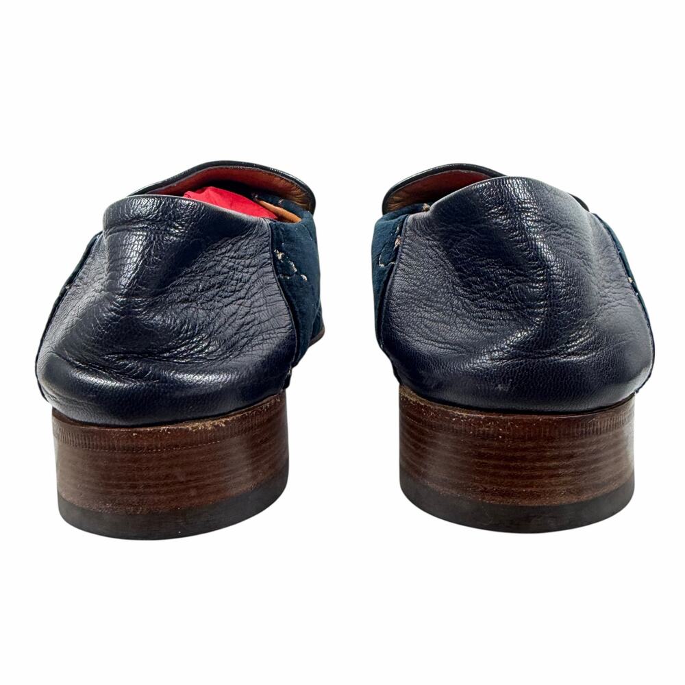 Gucci Velvet GG Monogram Horsebit Mule Loafer Quentin Blue Size 9.5 - Picture 9 of 13